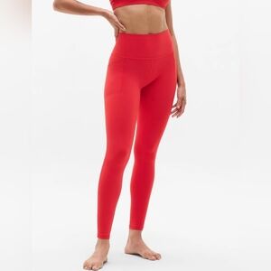 Athleta interval stash 7/8 tight red